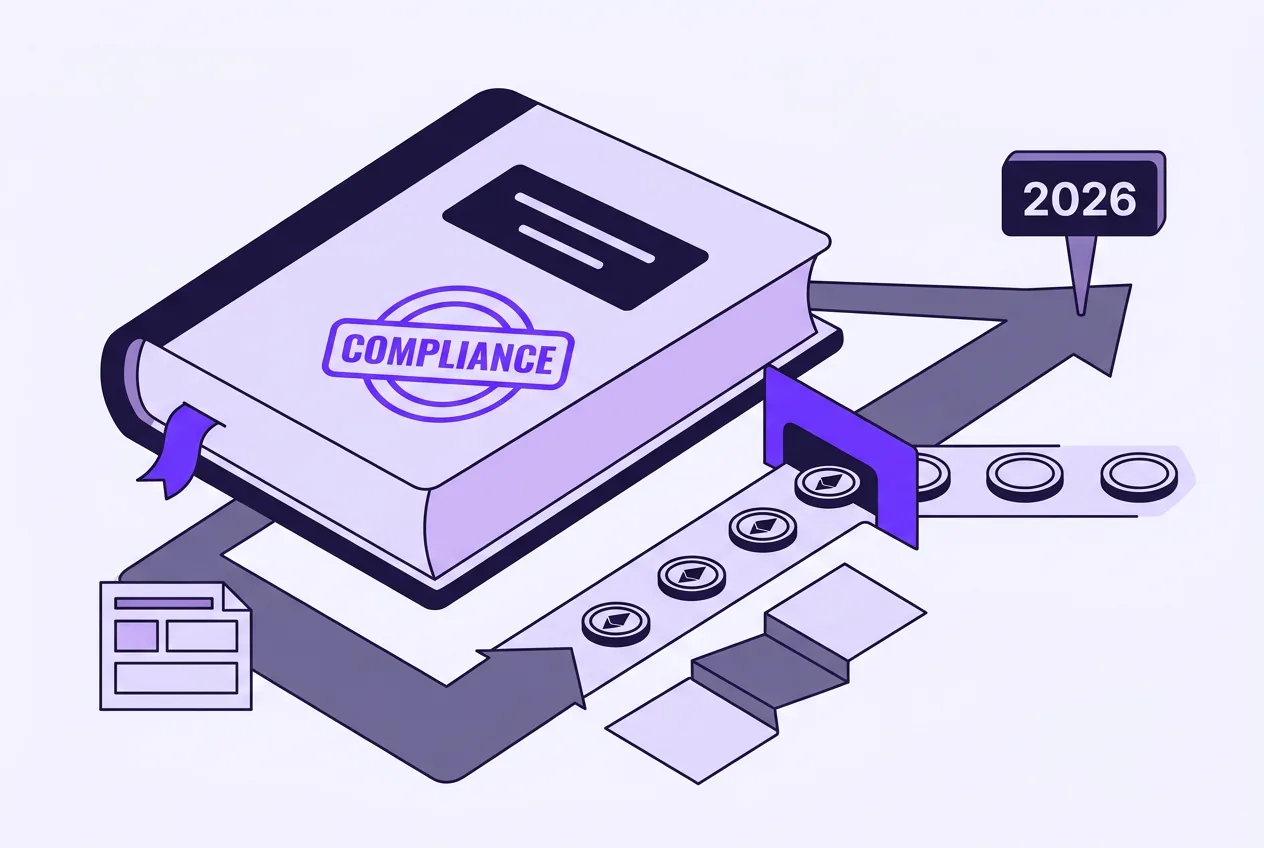 Infographic showing UK systemic stablecoin regulatory framework timeline toward 2026