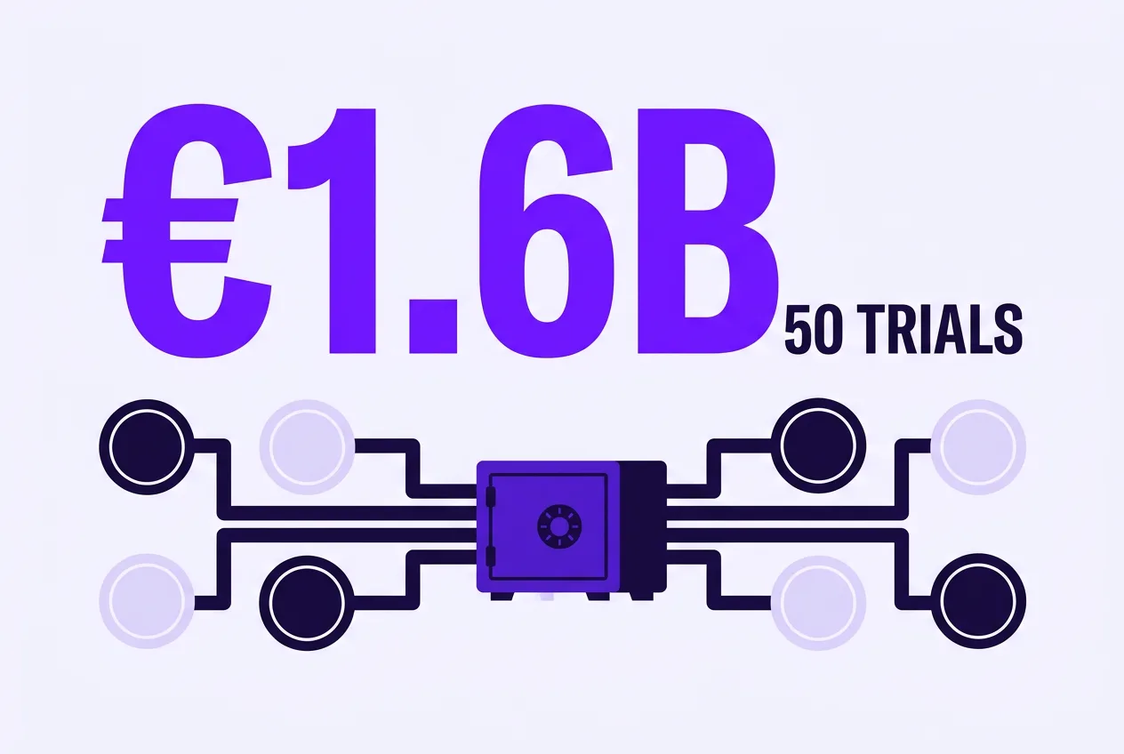 Eurosystem tokenized asset trials infographic highlighting €1.6B in central bank DLT settlements