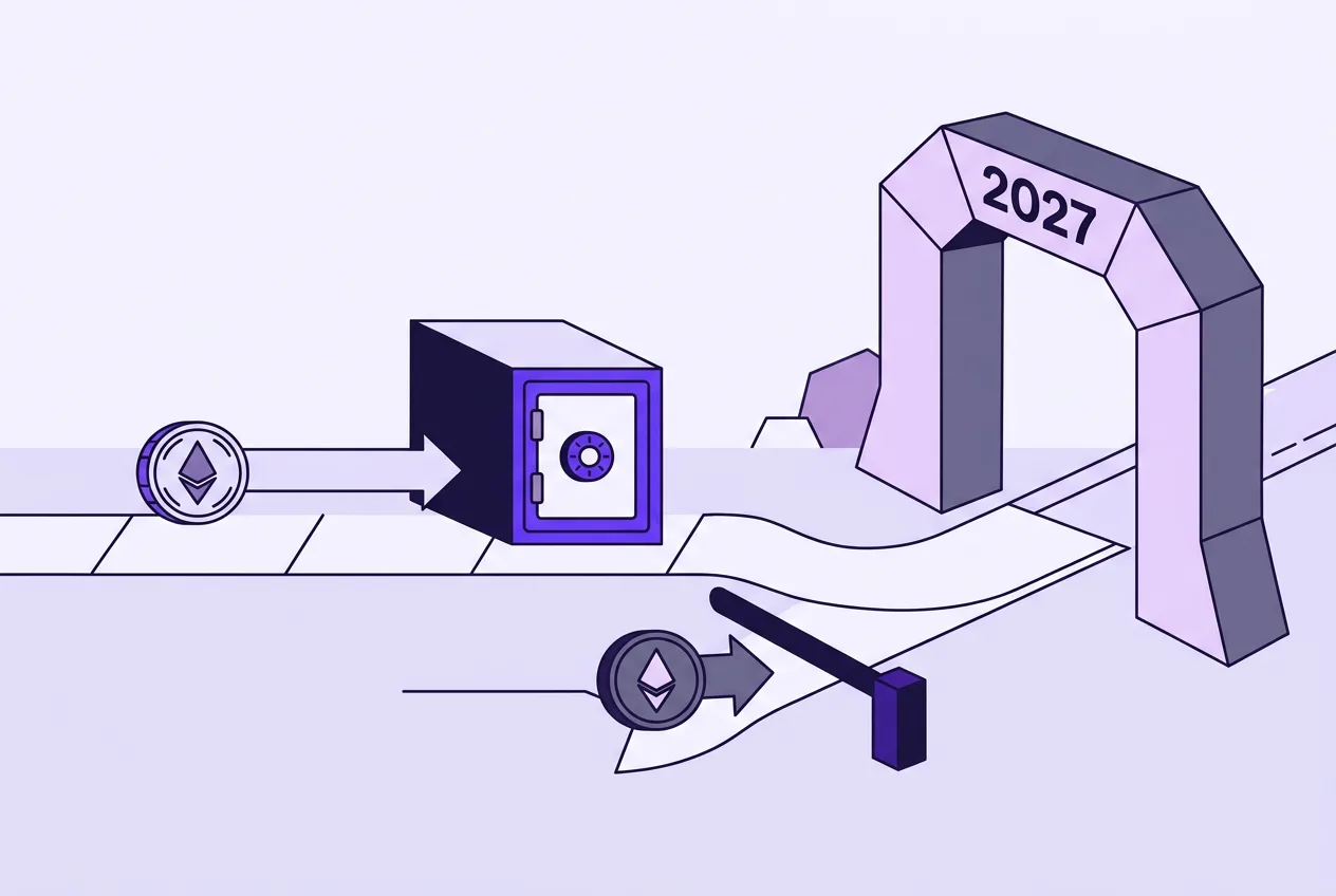 Infographic showing the 2027 OCC GENIUS Act deadline for permitted stablecoin issuers.